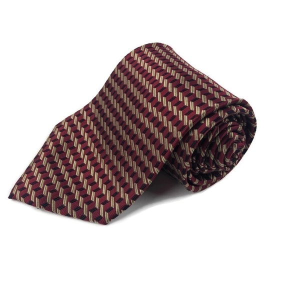Tesoro Rosso Mens Tie, Red Silk - Picture 1 of 7